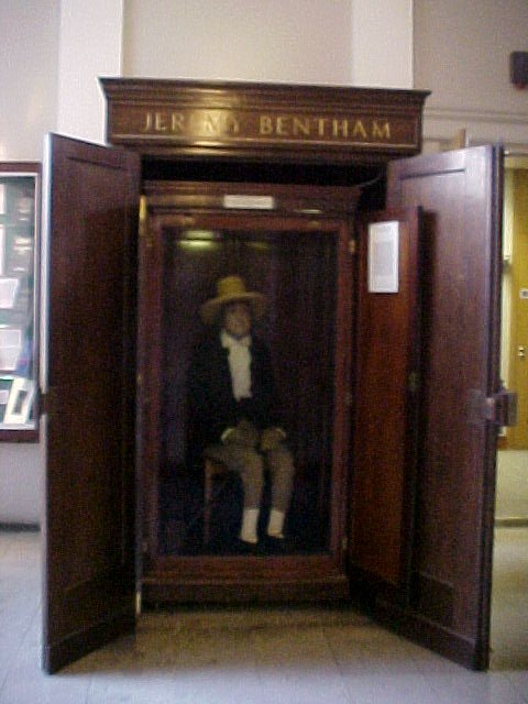 Bentham's current whereabouts